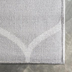 Rugs.com Lattice Frieze Collection Rug – 5' x 8' Light Gray Medium Rug Perfect for Living Rooms, Large Dining Rooms, Open Floorplans