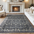 Area Rugs 4x6,Boho Vintage Oriental Washable Rugs,Collapsible Area Rug for Bedroom, Entryway, Kitchen, Bathroom