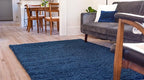 Unique Loom Solid Shag Collection Area Rug (6' 1" x 9' Rectangle, Sapphire Blue/ Navy Blue)