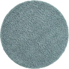 Unique Loom Solid Shag Collection Area Rug (5' 3" Round, Light Slate Blue)