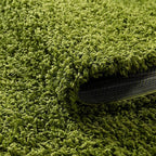 Unique Loom Solid Shag Collection Area Rug (3' 3" x 5' 3" Oval, Grass Green)