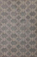 Modern Collection 5 x 8 Trellis Area Rug, All-Over/Geometric Wool Carpet for Home Décor, Living Room, Dining Room, and Bedroom