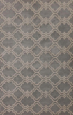 Modern Collection 5 x 8 Trellis Area Rug, All-Over/Geometric Wool Carpet for Home Décor, Living Room, Dining Room, and Bedroom