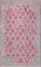 Alfa Rich 3x5 Pink Gray Reversible Washable Area Rugs for Living Room Bedroom Kitchen Decor Runner