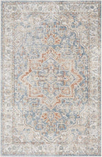 Nourison Home Astra Machine Washable Denim Multicolor 3'3" x 5' Area Rug - Easy Clean, Non Shedding, Bed Room, Living Room, Dining Room, Kitchen (3' x 5')
