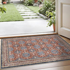 LUMI Indoor Door Mat 17x30, Washable Low Pile Entry Rug with Non-Slip Rubber Backing, Durable Welcome Mat for Entryway, Hallway, Patio, or Porch
