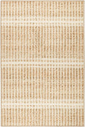 Dash and Albert Arbor Machine Washable Area Rug - 5' x 8' Neutral Stripe Washable Accent Rug Stain-Resistant, Anti-Slip, High Traffic Kitchen, Hallway, Mudroom