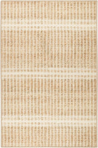 Dash and Albert Arbor Machine Washable Area Rug - 3' x 5' Neutral Stripe Washable Accent Rug Stain-Resistant, Anti-Slip, High Traffic Kitchen, Hallway, Mudroom