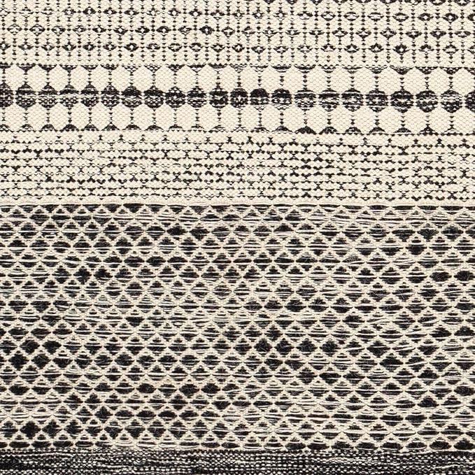 Mark&Day Wool Rugs, 9x12 Tervoort Global Black Area Rug, Blue Beige Carpet for Living Room, Bedroom or Kitchen (8'10" x 12')