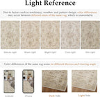HUGEAR 2x3 Entryway Rug Retro Beige Small Area Rug Machine Washable Door Mat Vintage Floral Low Pile Carpet Vacuumable Distressed Throw Rug Entrance Kitchen Bathroom Bedroom Non Slip Lightweight