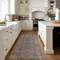 Kuden 2'6"x10 Runner Rug, Machine Washable Area Rug with Non-Slip Backing, Vintage Style, Soft, Easy Clean, Low Pile Rug for Hallway, Entryway, Kitchen, Bedroom
