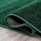 JONATHAN Y Haze Solid Low-Pile Emerald Indoor Area Rug 4x6, Coastal,Bohemian,Minimalist,Classic, Easy-Cleaning for Living Room,Bedroom,Kitchen,Pet Friendly,Non-Shedding (SEU100L-4)
