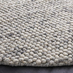 Safavieh Natura Collection Runner Rug - 2'3" x 22', Light Grey & Ivory, Handmade Wool Blend, Textured Design, Ideal for Hallway, Bedroom, Foyer (NAT620G)