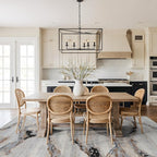 Rugshop Contemporary Gray Striated Area Rug Durable, Kid & Pet Friendly 6' 6" x 9' Great for Layering in Living Areas, Offices, or Under Dining Sets