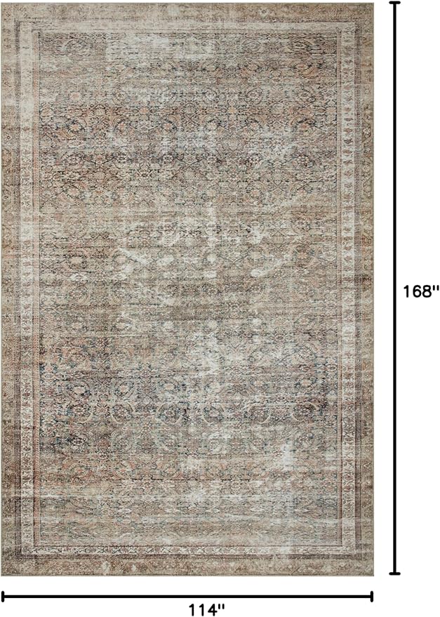 Loloi Chris Loves Julia Jules Collection JUL-09 Ink/Terracotta 9'-6'' x 14', .13" Pile Height, Area Rug