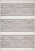 Dash & Albert Ellington Stripe Grey Machine Washable Rug, 5 X 8 Feet, Grey Stripe Pattern