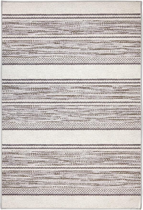 Dash & Albert Ellington Stripe Grey Machine Washable Rug, Runner-2.5 X 8 Feet, Grey Stripe Pattern
