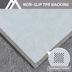 COSY HOMEER Door Mat 36”x60”,Absorbent Dirt Trapper Entryway Rugs,Non-Slip Welcome Mat,Washable Entry Rugs,Low Pile Doormat for Front Back Door,Wet Shoes & Paws,Grey