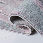 SAFAVIEH Glacier Collection Accent Rug - 2'3" x 4', Pink & Blue, Modern Abstract Design, Non-Shedding & Easy Care, Ideal for High Traffic Areas in Entryway, Living Room, Bedroom (GLA126U)