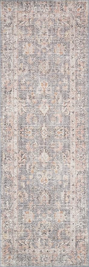 Loloi II Skye Collection SKY-01 Grey/Apricot 3'-6" x 5'-6" Accent Rug
