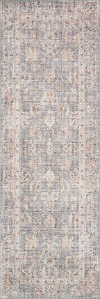 Loloi Skye Collection SKY-01 Grey/Apricot 7' x 9' Oval Area Rug