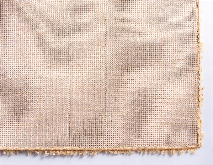 Unique Loom Davos Shag Collection Area Rug - Solid (2' 7" x 20' Runner, Sun Yellow)