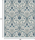 Washable Area Rug 8x10, Large Soft Rugs Vintage Rug for Living Room, Bedroom Rug, Farmhouse, Dining Room, Kids Playroom, Cream Gray Multi