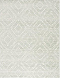 SAFAVIEH Adirondack Collection Area Rug - 10' x 14', Ivory & Green, Modern Diamond Distressed Design, Ideal for High Traffic Areas in Living Room, Bedroom, Dining (ADR131Y-10)