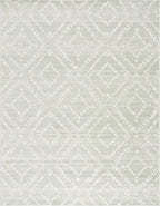 SAFAVIEH Adirondack Collection Area Rug - 10' x 14', Ivory & Green, Modern Diamond Distressed Design, Ideal for High Traffic Areas in Living Room, Bedroom, Dining (ADR131Y-10)