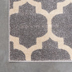 Rugs.com Lattice Collection Rug – 9' x 12' Dark Gray Medium Rug Perfect for Living Rooms, Large Dining Rooms, Open Floorplans
