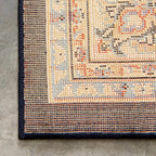 Rugs.com Yasmin Collection Rug – 16 Ft Runner Navy Blue Medium Rug Perfect for Hallways, Entryways