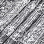 GarveeHome 10x13 Large Washable Geometric Area Rug Non Slip Non Shedding Floor Carpet, Modern Bordered Distressed Gray Indoor Printed Rug for Living Room, Bedroom, Office