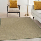 Nourison Home Courtyard Green 6' x 9' Area Rug - Easy Clean, Non Shedding, Bed Room, Living Room, Dining Room, Kitchen (6' x 9')