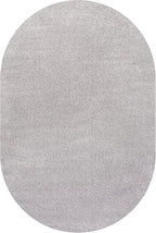 JONATHAN Y Haze Solid Low-Pile Light Gray 3x5 Oval Indoor Area Rug, Coastal,Bohemian,Minimalist,Classic, Easy-Cleaning for Living Room,Bedroom,Kitchen,Pet Friendly,Non-Shedding (SEU100K-3OV)