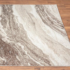 LUXE WEAVERS Lagos Collection 7983 Brown 5x7 Art Deco Geometric Area Rug