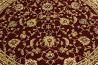 Unique Loom Voyage Collection Traditional Oriental Classic Intricate Design Area Rug (6' 0 x 6' 0 Round, Red/Gold)