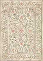 GarveeHome Boho 5x7 Area Rug for Bedroom, Floral Vintage Rugs for Living Room with Soft Low Pile, Non Slip Botanical Washable Rugs 5x7 for Dining Room Camel Carpet for Entryway Dorm Office Playroom