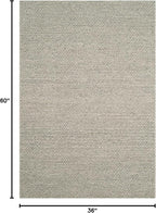 SAFAVIEH Area Rug 3x5 - Natura Collection - Silver, Handmade Wool Blend, Textured Design, Ideal for Living Room, Bedroom, Dining Space (NAT620C)