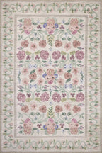 Loloi Rifle Paper Co. Rosa Collection RSA-01 Ivory 7'-6" x 9'-6" Area Rug