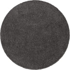 Unique Loom Solid Shag Collection Area Rug (10' 2" Round, Graphite Gray)