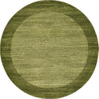 Rugs.com Angelica Collection Rug – 6 Ft Round Light Green Medium Rug Perfect for Kitchens, Dining Rooms
