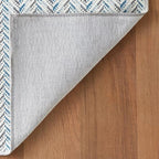 Dash & Albert Lowell Blue Machine Washable Rug, Runner-2.5 X 8 Feet, Blue Graphic Pattern - Premium Luxury Hotel Quality Soft Breathable Hypoallergenic Machine Washable Easy Care All Season