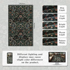 3x5 Black Boho Floral Vintage Area Rug,Soft Lightweight Low Pile Non-Shedding Carpet,Machine Washable Stain Resistant & Non-Slip for Entryway,Bedroom, Kids Room,Living Room