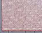 Unique Loom Outdoor Trellis Collection Area Rug - Tribal Trellis (2' x 8' Runner, Rust Red/ Ivory)