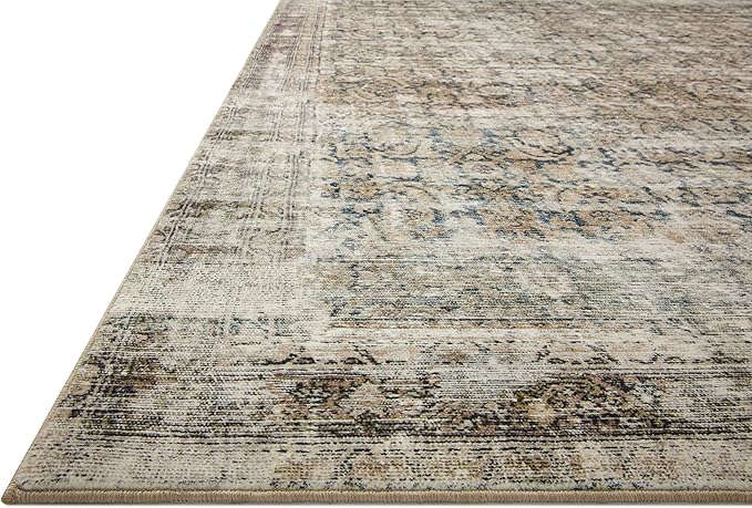 Loloi Amber Lewis Morgan Collection MOG-02 Navy/Sand 2'-3" x 11'-6" 38" Thick Runner Rug feat. CloudPile, Neutral, Room Décor, Vintage Inspired, Livingroom, Bedroom, Dining Area