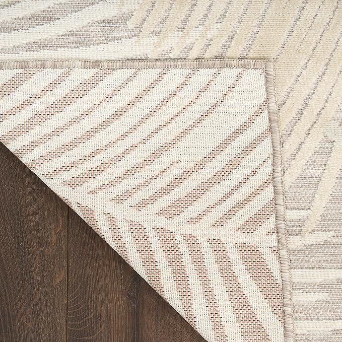 Nourison Home Suncoast Beige 5'3" x 7'3" Area Rug - Easy Clean, Non Shedding, Bed Room, Living Room, Dining Room, Kitchen (5' x 7')