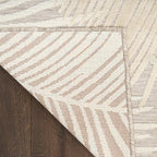 Nourison Home Suncoast Beige 4' x 6' Area Rug - Easy Clean, Non Shedding, Bed Room, Living Room, Dining Room, Kitchen (4' x 6')