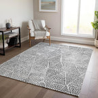 Addison Rugs Chantille ACN591 Pewter 9' x 12' Indoor Outdoor Area Rug, Easy Clean, Machine Washable, Non Shedding, Bedroom, Living Room, Dining Room, Kitchen, Patio Rug