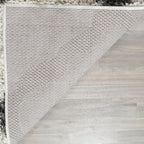 SAFAVIEH Dallas Shag Collection Runner Rug - 2'3" x 10', Ivory & Dark Grey, Trellis Design, Non-Shedding & Easy Care, 1.5-inch Thick Ideal for High Traffic Areas in Living Room, Bedroom (SGD257H)