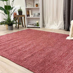 Alfa Rich 3x10 Dark Pink Washable Area Rugs for Living Room Hallway Kitchen Girls Cotton Runner